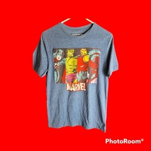 Marvel Characters Blue Men's Small TShirt